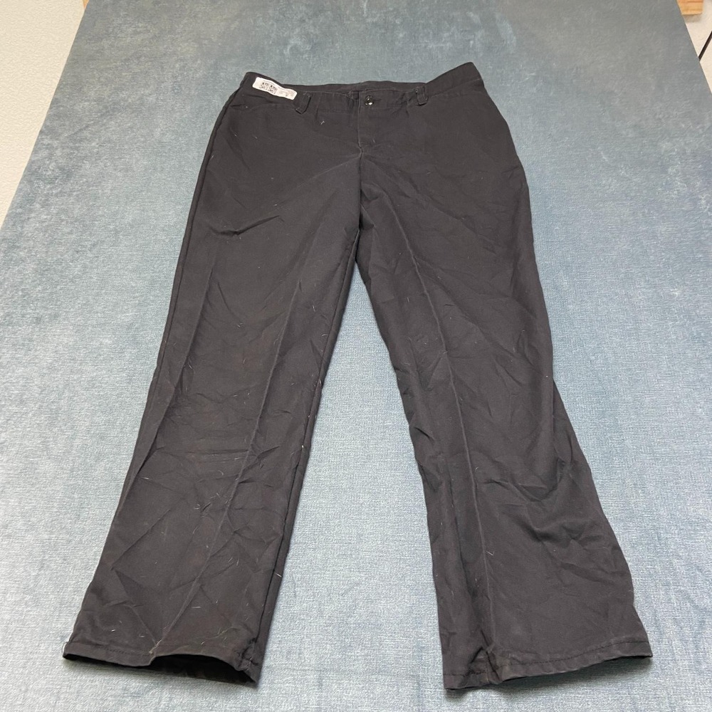 Red Kap Uniform Pants Womens 14 36x30 Black Twill Mid Rise Straight Leg Workwear